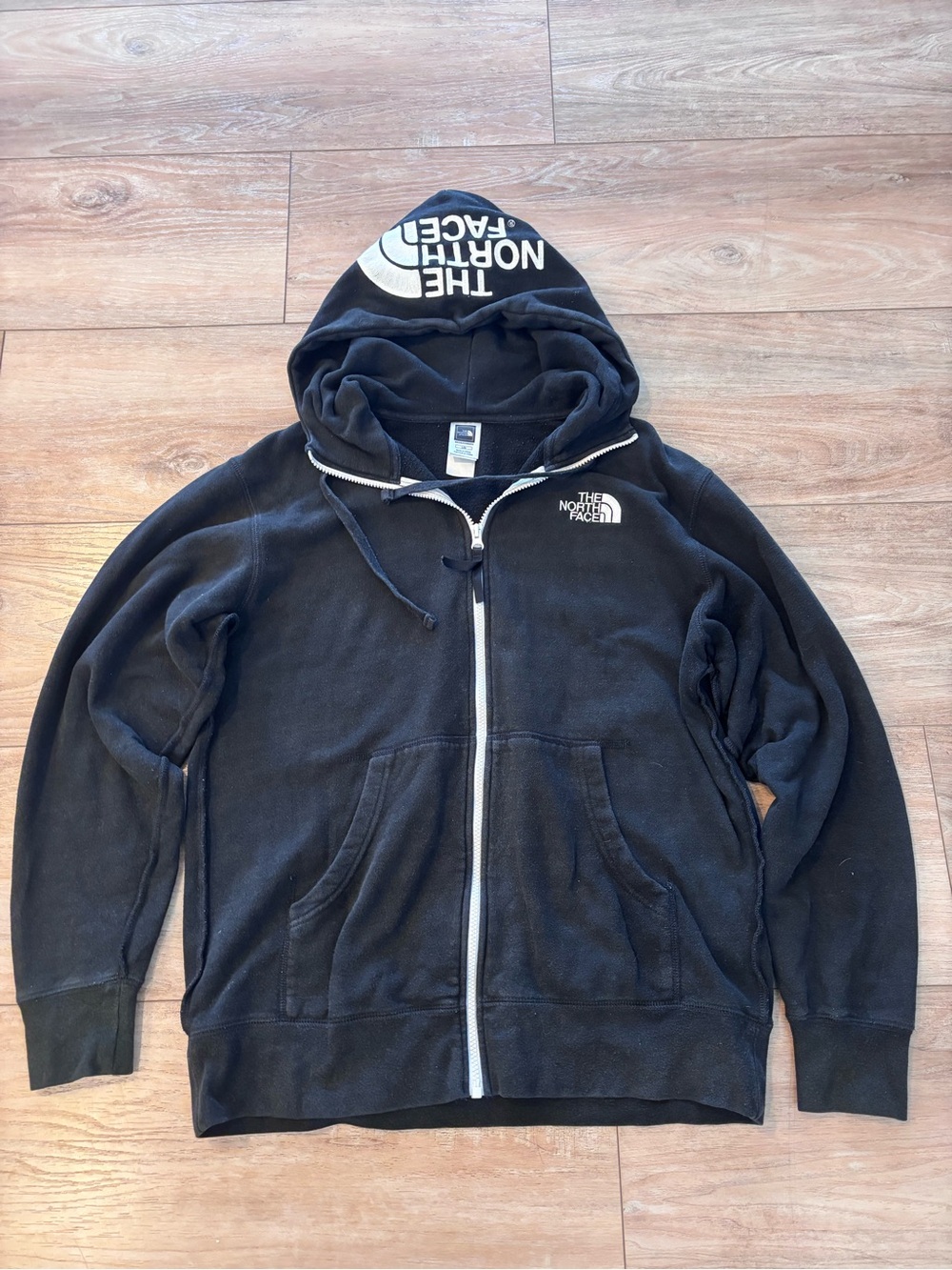 The North Face Black Men's Full-Zip Hoodie Sweater with Logo